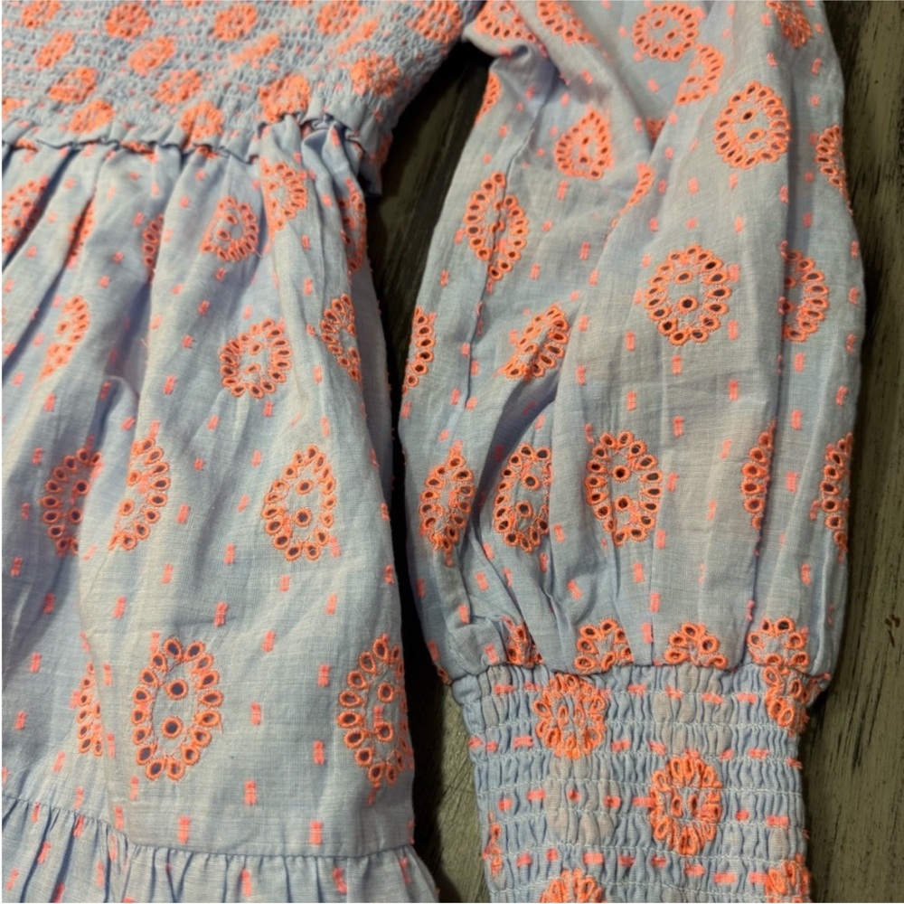 Lilly Pulitzer Rainna Smocked Eyelet Fit and Flare Dress NWOT - Picture 9 of 11